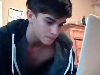 Cute twink on web camera