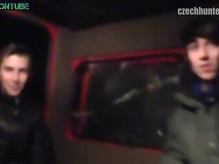 Czech boys in trucks helpjerk and blowjob