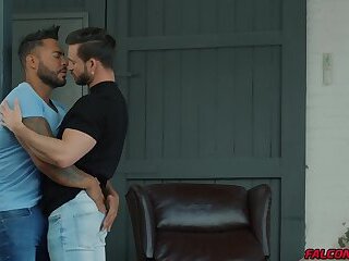 Javi Gray and Viktor Rom filming while fucking